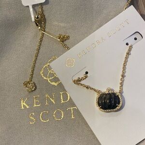 Kendra Scott Golden Obsidian 14k Gold-Plated Pumpkin 19" Adjustable Necklace